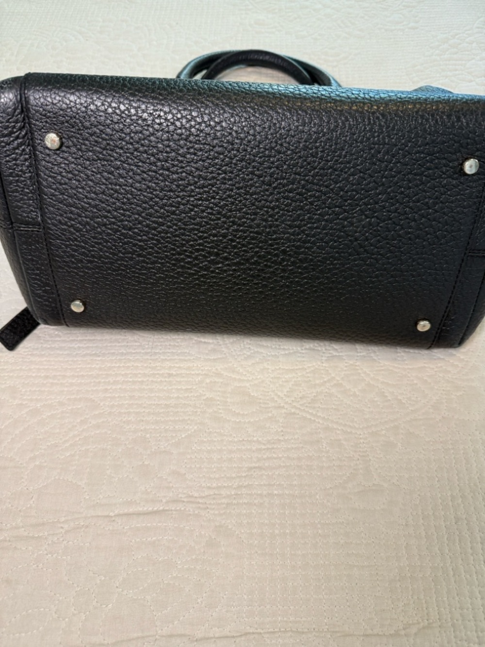 kate spade Southport Sloan Black Pebbled Leather Satchel - Picture 6 of 14
